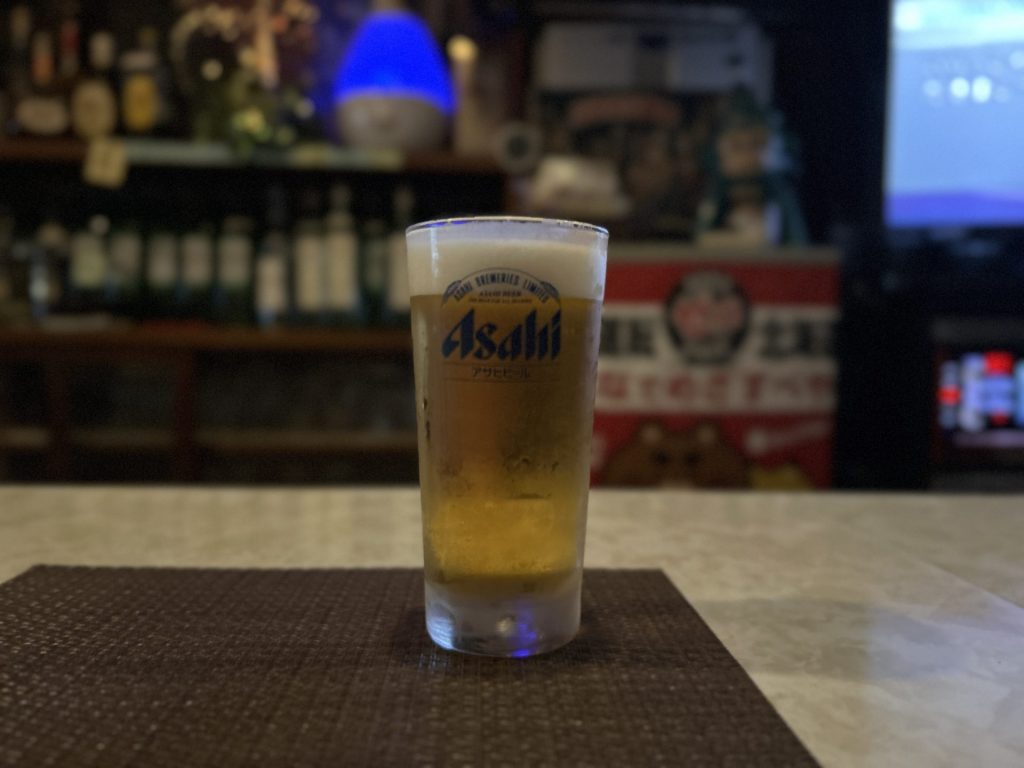 生ビールはアサヒスーパードライ
